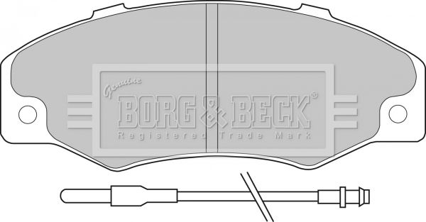 BORG & BECK stabdžių trinkelių rinkinys, diskinis stabdys BBP1078